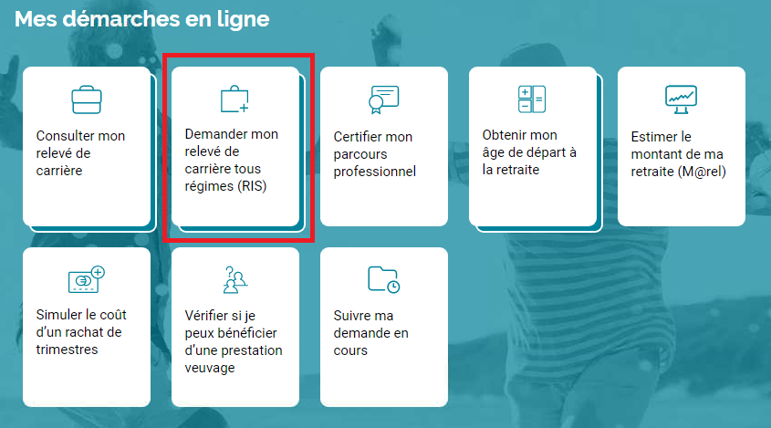 Relevé de carrière tous régimes